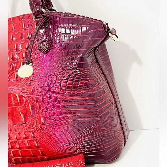 Brahmin Large Duxbury Satchel Ruby Ombre Red Dark Berry 40th Anniversary NWT - Picture 5 of 8